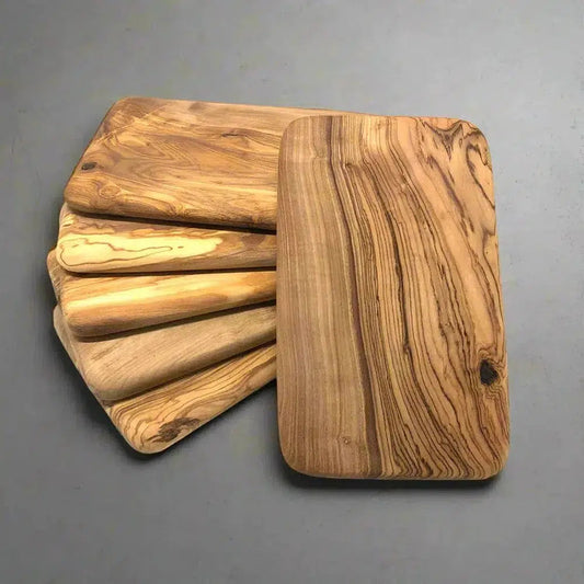 Set Olivenholz Schneidebretter rechteckig (abgerundet) - 22 cm